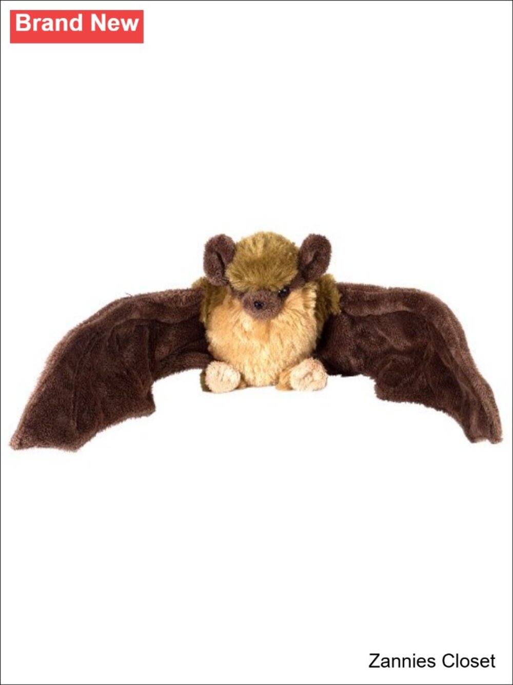👻 Wild Republic Mini Little Brown Bat 8" Plush Stuffed Animal Toy